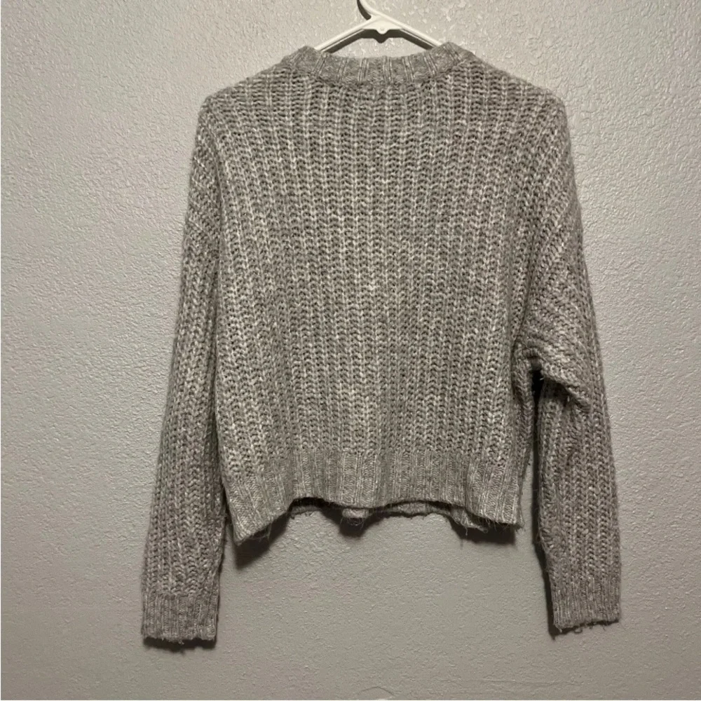 American Eagle Womens Pullover Sweater Long Sleeve Crew Neck Gray Size Small